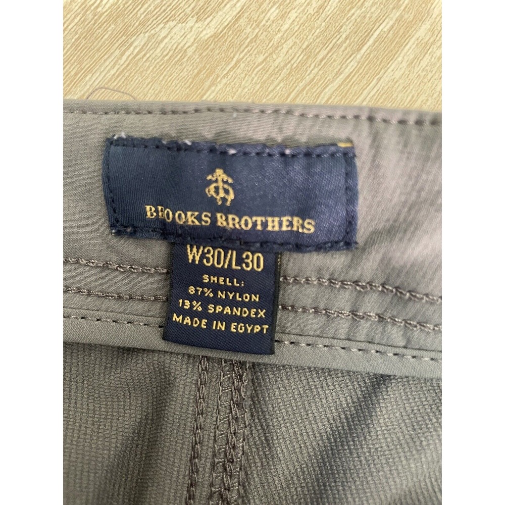 Brooks Brothers Golf Performance Pants‎ Gray 30 X 30 Nylon Spandex Chino Khaki - Picture 8 of 15